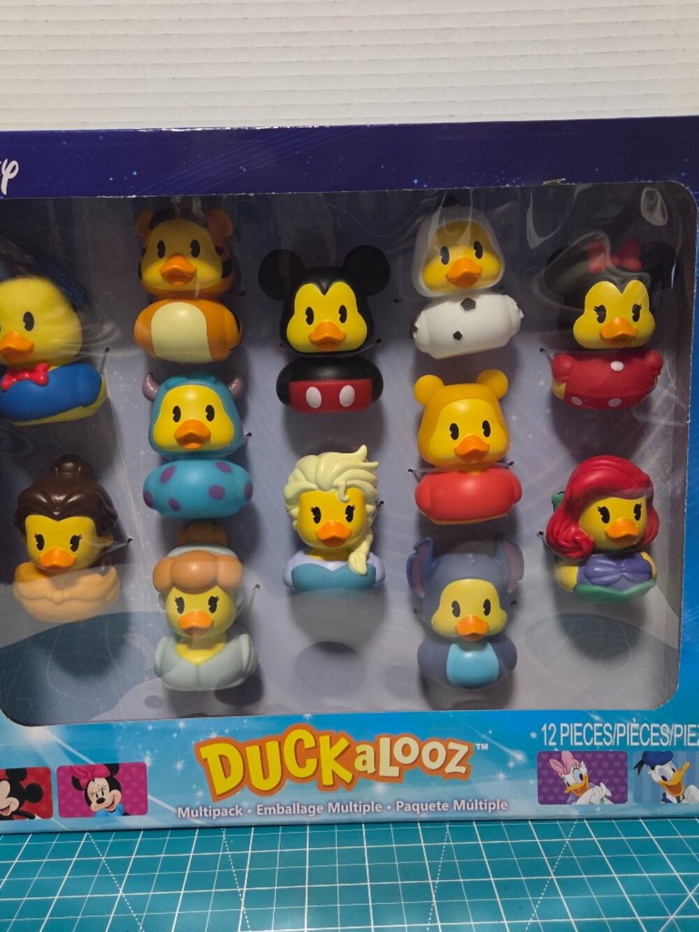 Disney Duckalooz 12 Piece Multipack Rubber Ducks Mickey Minnie Elsa Stitch NEW